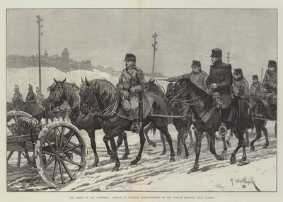 Les armées du continent, arrivée des renforts autrichiens à la frontière russe, près de Cracovie - Richard Caton Woodville junior